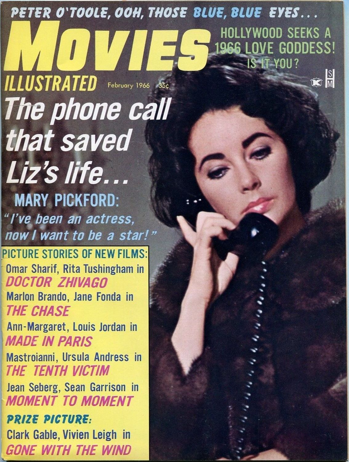 MOVIES ILLUSTRATED magazine side cover February 1966